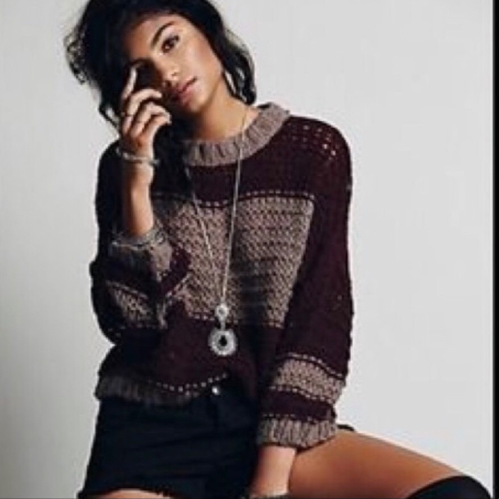 Free People Chunky Knit Sweater
